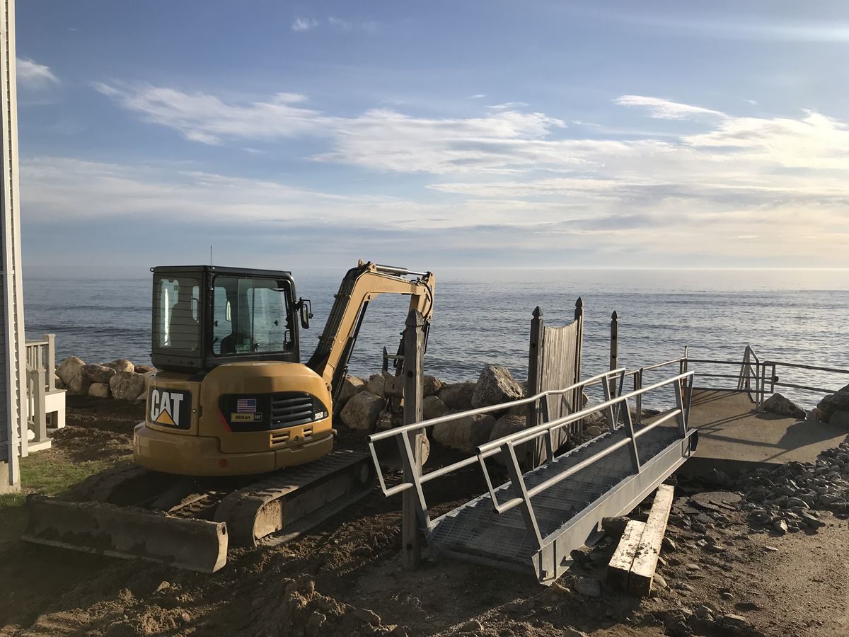 Sea wall repair marshfield