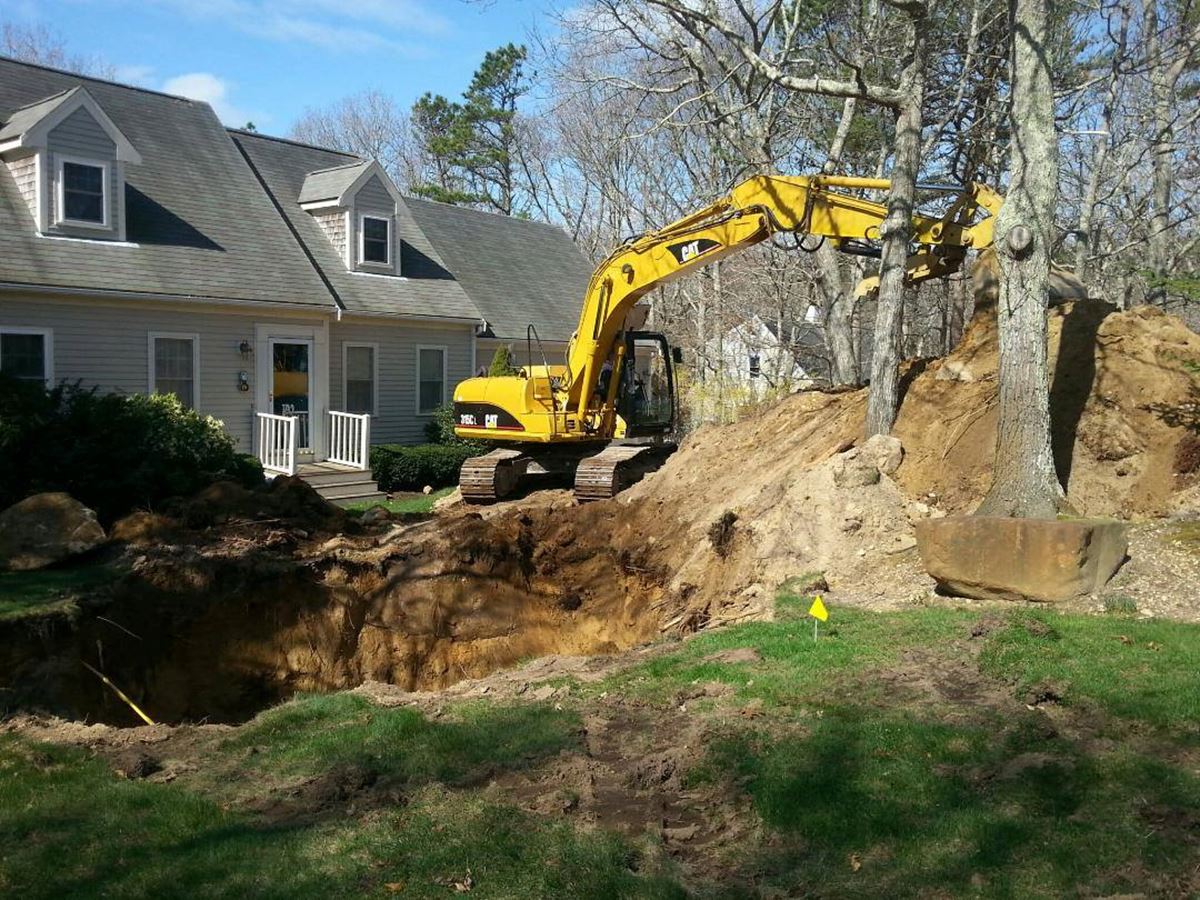 Sink hole excavation barnstable ma